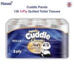 120 Rolls Panda Cuddle Classic Soft Quilted 3-Ply Toilet Tissue || Super Soft Luxurious Quilted Paper for Everyday Use. Luxury