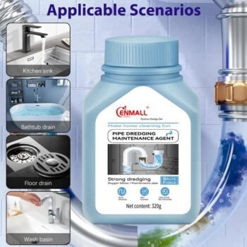 ENMALL Powerful household safety grade oil pipe, drain cleaner,sewer, bathroom unblocker