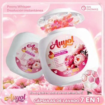 ¡Ofertas de Primavera!  Auyol Cápsulas de Lavado 7 en 1 (4ª Gen) | Susurro de Peonía | Disolución Rápida | Limpieza Potente y Frescura Duradera A