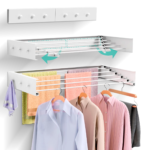 TENDEDERO PLEGABLE DE PARED CON PERCHAS - JUPPLIES