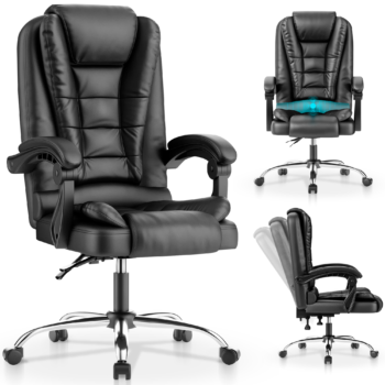 Silla de Oficina Ergonómica con Masajeador Lumbar