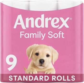 Andrex suave papel higiénico limpio, los cachorros en un rollo - 45 rol.